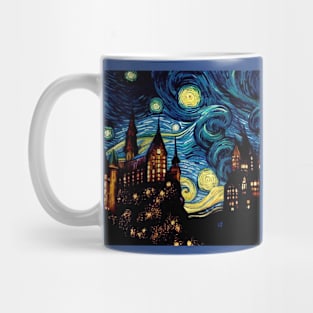 Starry Night Wizarding School Van Gogh Mug